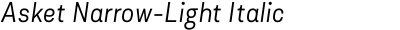 Asket Narrow-Light Italic